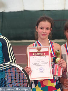 турнир по большому теннису среди девочек в возрастной категории 9-10 лет